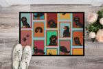 NEW Lots of Black and Tan Cavalier King Charles Spaniel Doormat Front Door Mat Indoor Outdoor Rugs for Entryway, Non Slip Washable Low Pile, 18H X 27W
