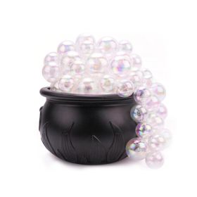 Bubbling Cauldron With Violet Light Black Witches Bubbling Cauldron For Storing Candy Desktop Decoration Ornament (Option: Default)