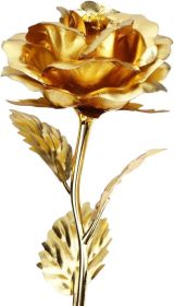 Artificial Purple Rose Flower Gifts for Mothers Day Mom Gifts, Purple Eternity Rose Glass Forever Flowers for Mom from Daughter Mother's Day (Color: Gold Rose Flower)