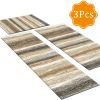 Three-piece kitchen rug set, non-slip and washable, abstract pattern kitchen hallway rug, soft and comfortable, suitable for sinks, floors, entrances